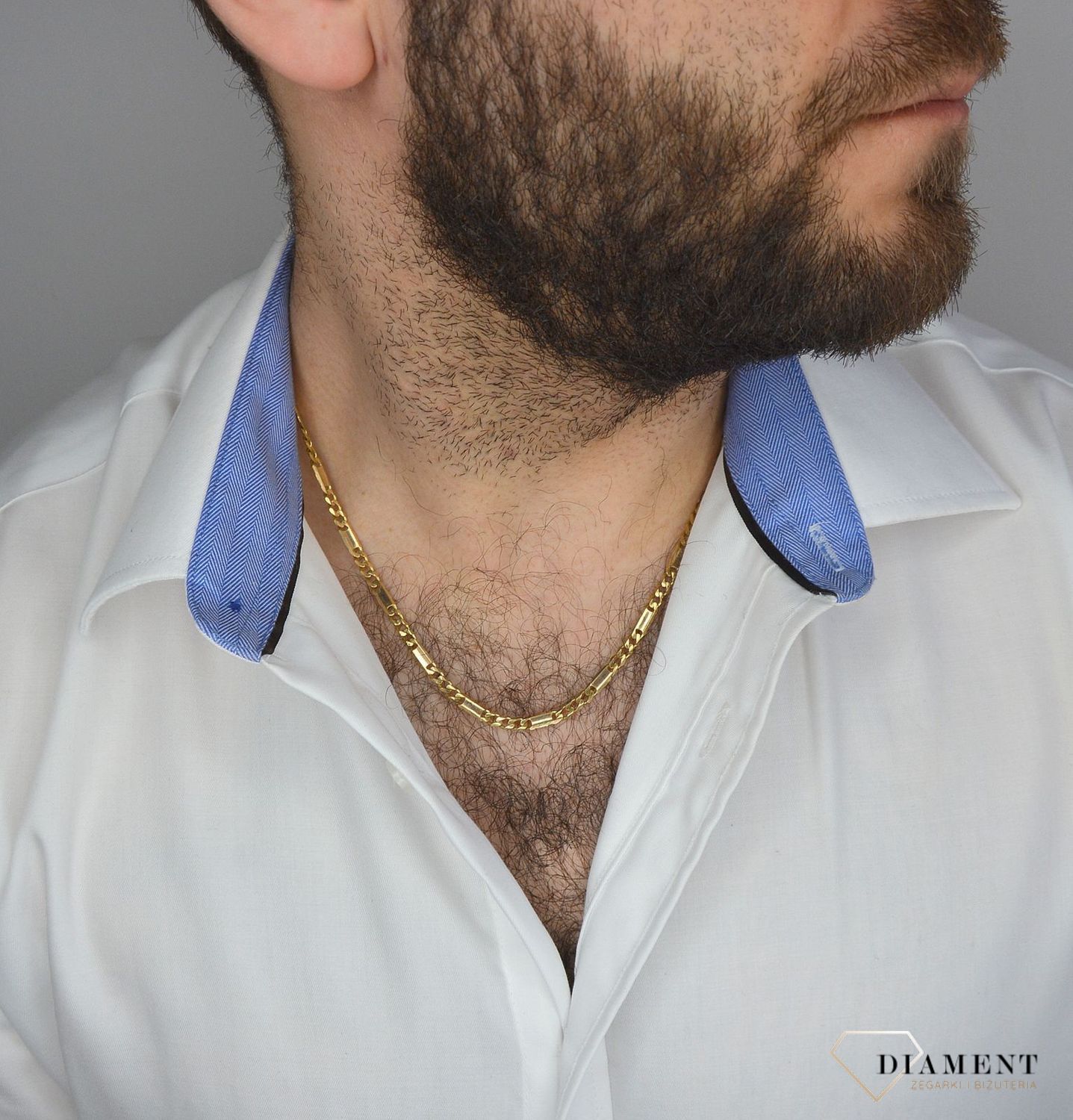 Złoty łańcuszek 333 pancerka z blaszką 4 mm DIA-LAN-1439-333 4mm (2).jpg